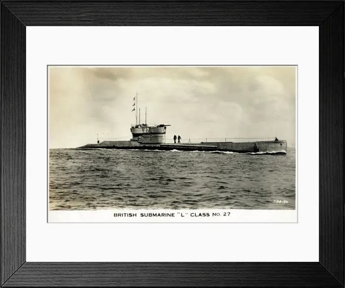 Framed Print : British Royal Navy HMS Submarine - L Class No.27 (L27) Framed Print : British Royal Navy HMS Submarine - L Class No.27 (L27)