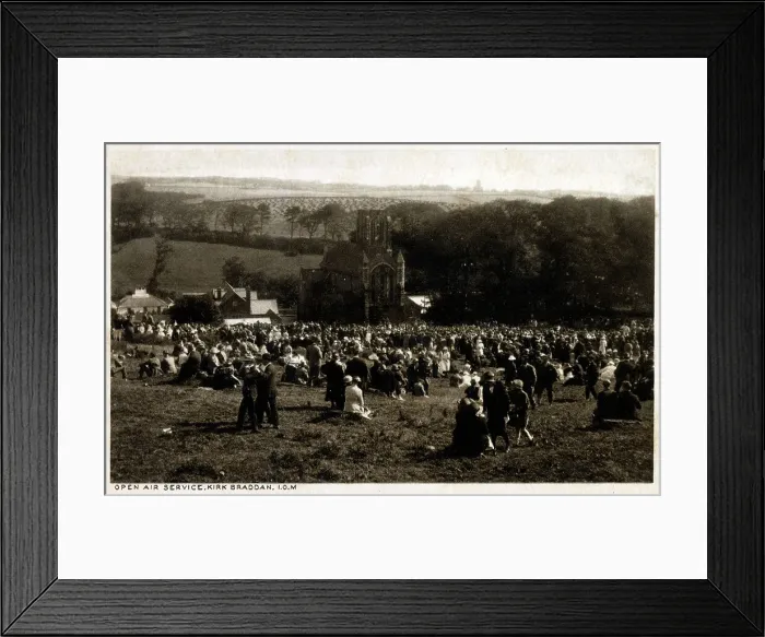 Framed Print : Open Air Service at St. Brendan's, Kirk Braddan, Isle of Man Framed Print : Open Air Service at St. Brendan's, Kirk Braddan, Isle of Man
