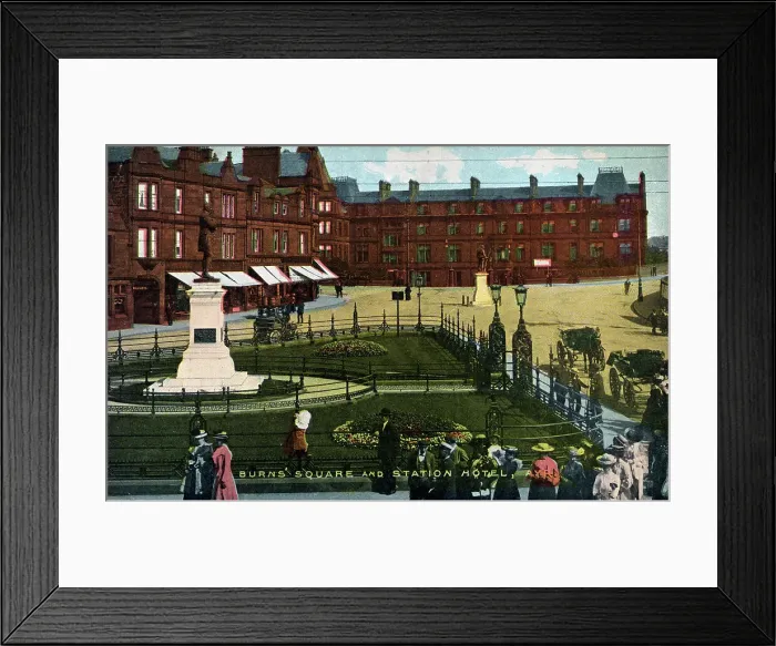 Framed Print : Burns Square and Station Hotel, Ayr, Scotland Framed Print : Burns Square and Station Hotel, Ayr, Scotland