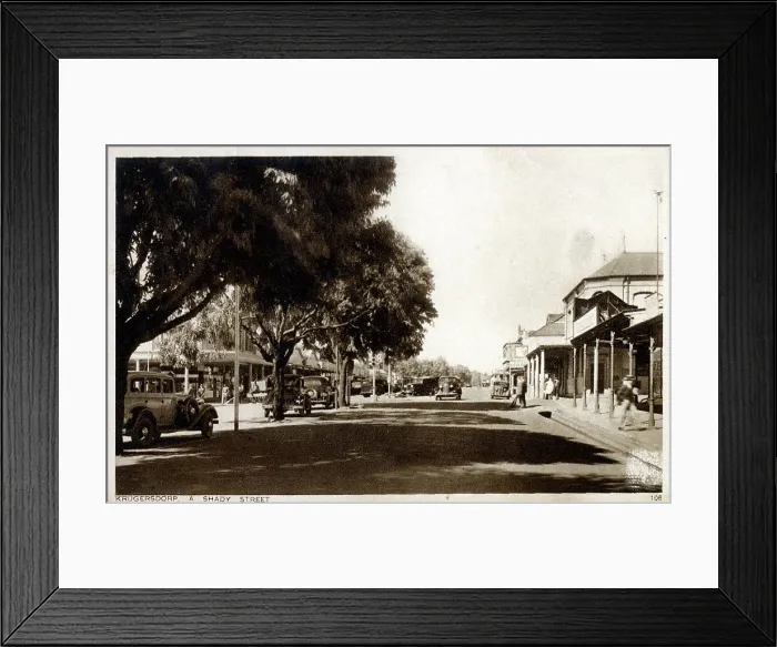 Framed Print : A Shady Street, Krugersdorp, South Africa Framed Print : A Shady Street, Krugersdorp, South Africa