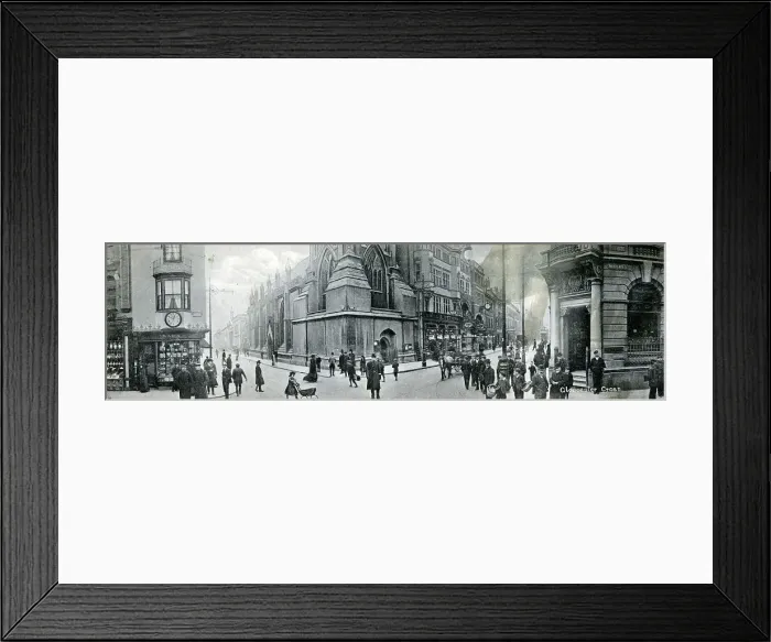 Framed Print : Gloucester Cross, Gloucestershire - Double Panorama postcard Framed Print : Gloucester Cross, Gloucestershire - Double Panorama postcard
