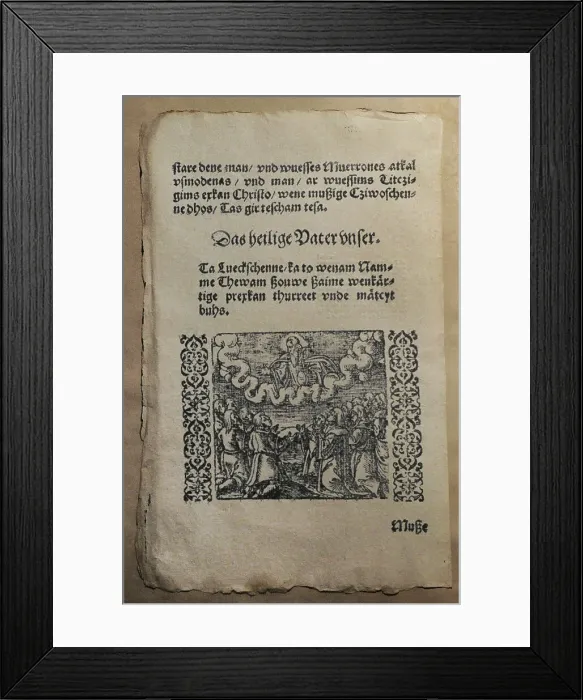 Framed Print : Small Catechism by Martin Luther (1483-1546)