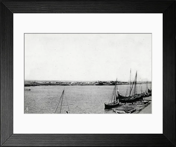 Framed Print : Iraq - River Scene on the Euphrates River Framed Print : Iraq - River Scene on the Euphrates River