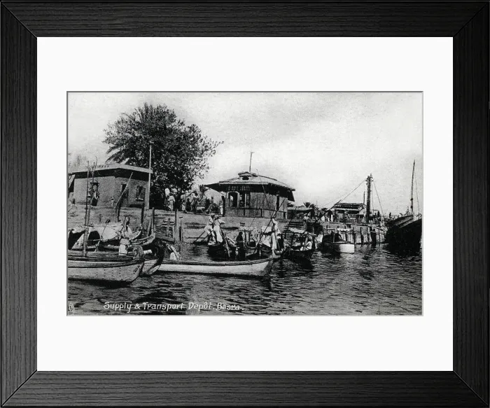Framed Print : Iraq - Supply and Transport Depot, Basra Framed Print : Iraq - Supply and Transport Depot, Basra