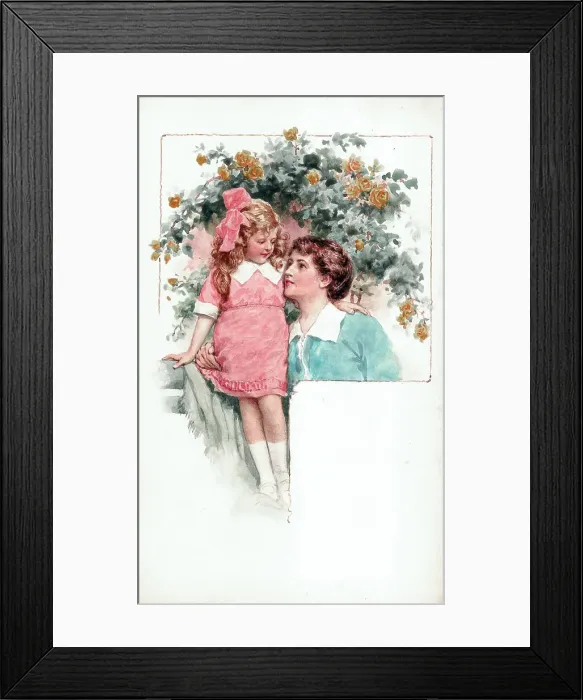 Framed Print : Girl with mother Framed Print : Girl with mother