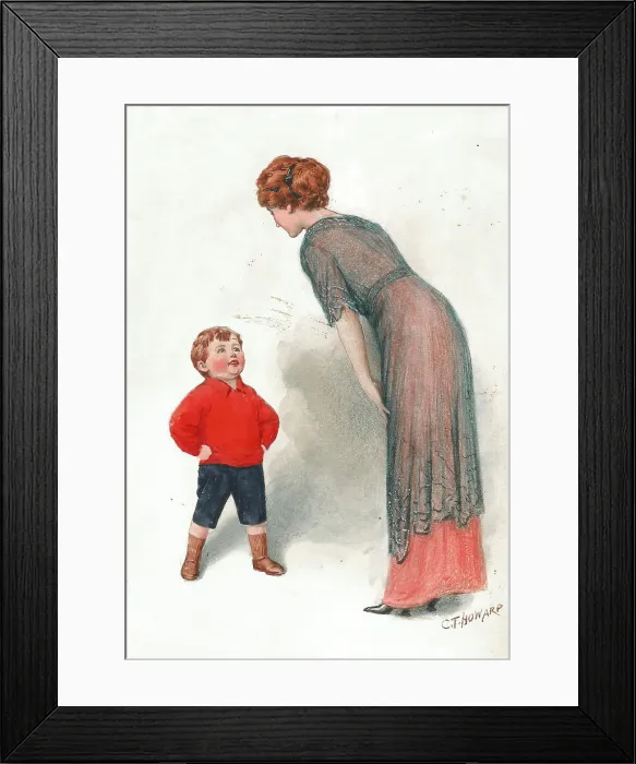 Framed Print : Boy with mother Framed Print : Boy with mother