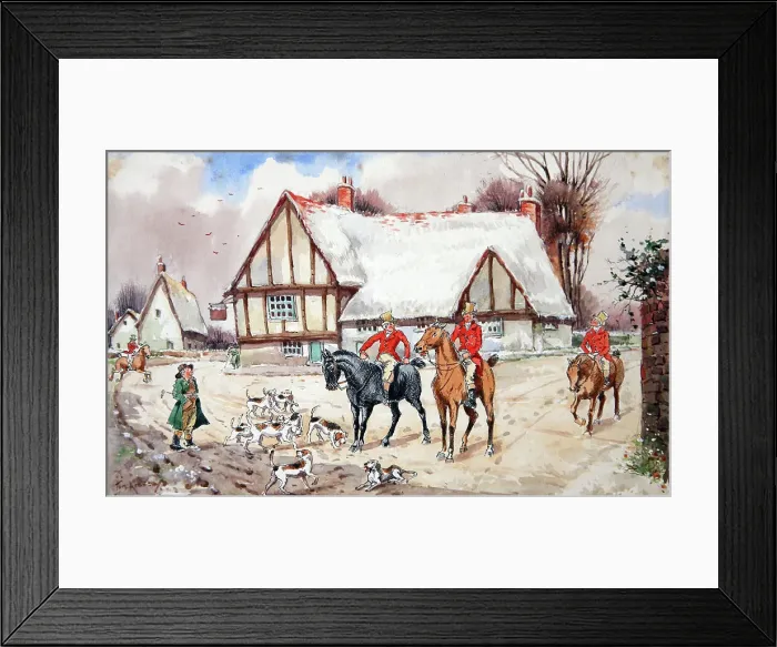 Framed Print : Huntsmen and hounds Framed Print : Huntsmen and hounds