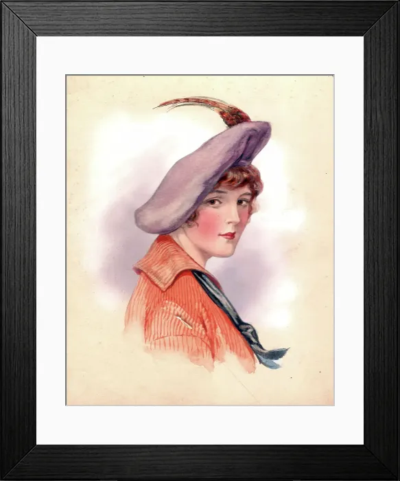 Framed Print : Lady in bonnet Framed Print : Lady in bonnet