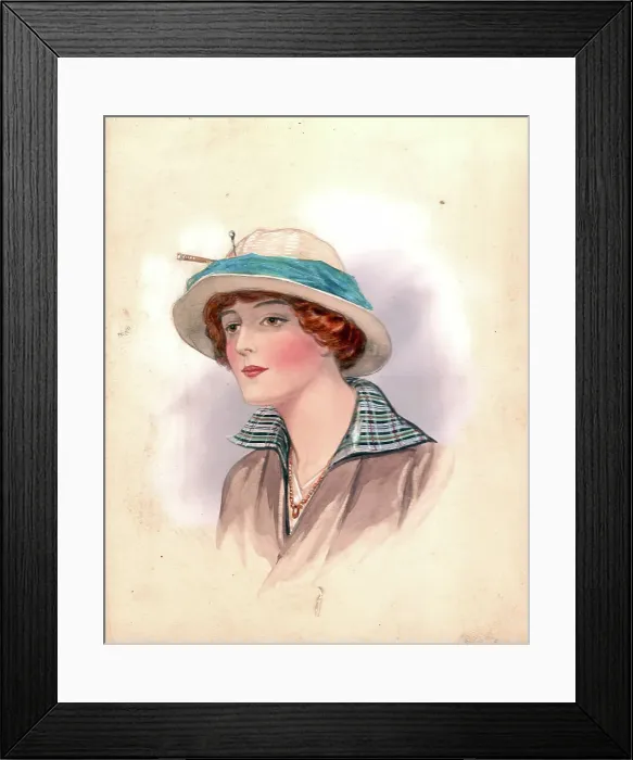 Framed Print : Lady in hat Framed Print : Lady in hat