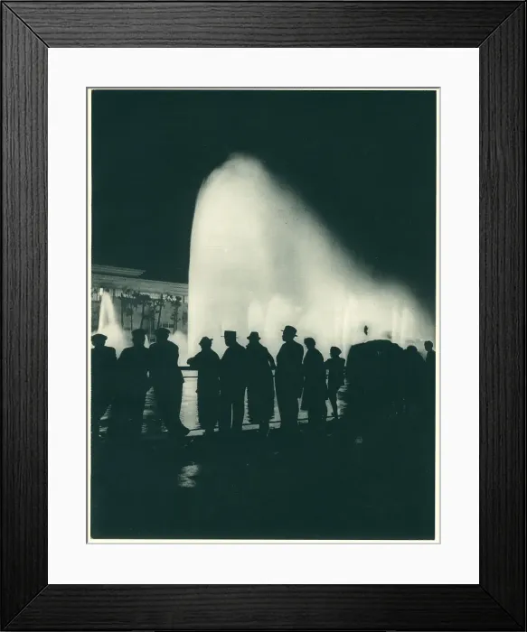 Framed Print : Paris Expo 1937, Illuminated Water Display Framed Print : Paris Expo 1937, Illuminated Water Display