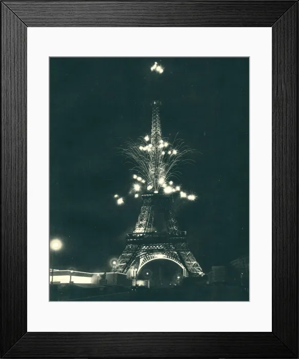 Framed Print : Paris Expo 1937, Eiffel Tower Fireworks Framed Print : Paris Expo 1937, Eiffel Tower Fireworks