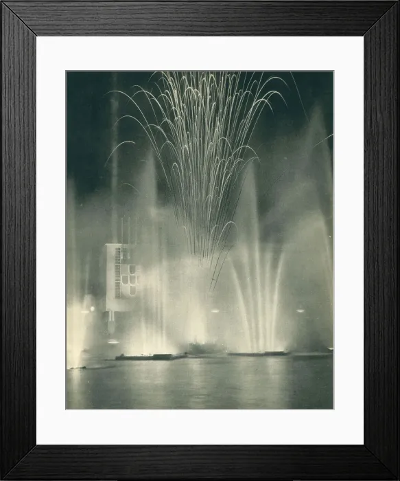 Framed Print : Paris Expo 1937, Illuminated Water Display Framed Print : Paris Expo 1937, Illuminated Water Display