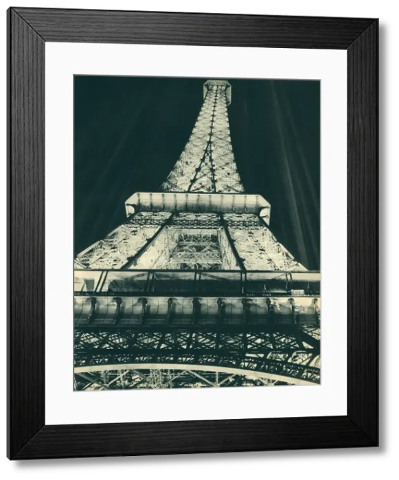 Framed Print : Paris Expo 1937, Eiffel Tower Illuminated Framed Print : Paris Expo 1937, Eiffel Tower Illuminated