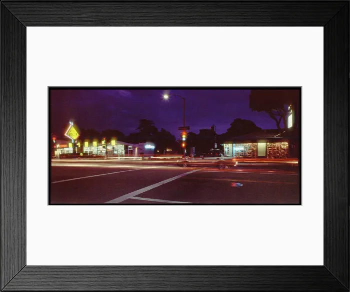 Framed Print : Night shot of Santa Monica street Los Angeles, USA Framed Print : Night shot of Santa Monica street Los Angeles, USA
