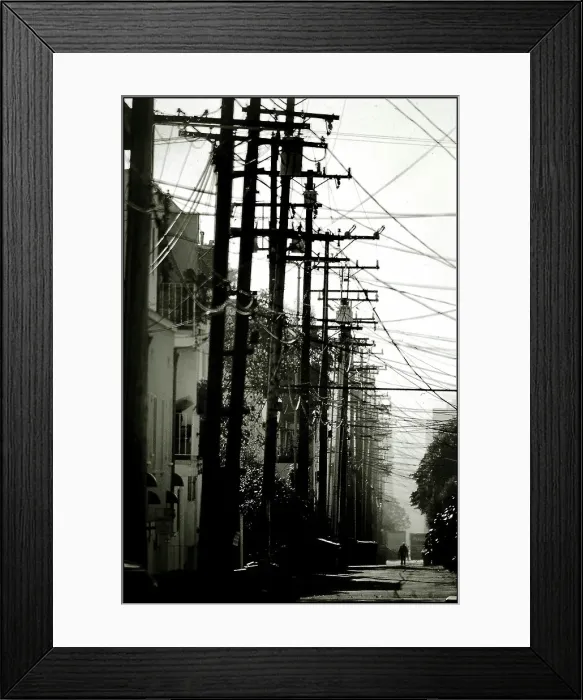 Framed Print : View down San Francisco side street, USA Framed Print : View down San Francisco side street, USA