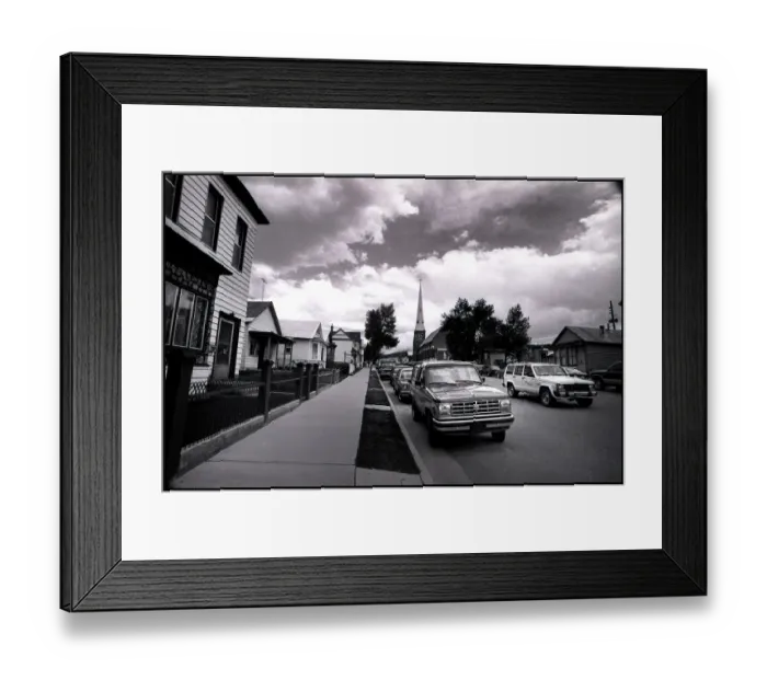 Framed Print : Classic American street with cars Leadville, Colorado, USA Framed Print : Classic American street with cars Leadville, Colorado, USA