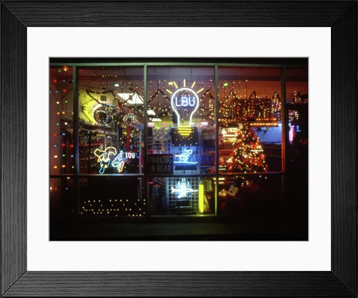 Framed Print : Neon window, Los Angeles, USA Framed Print : Neon window, Los Angeles, USA