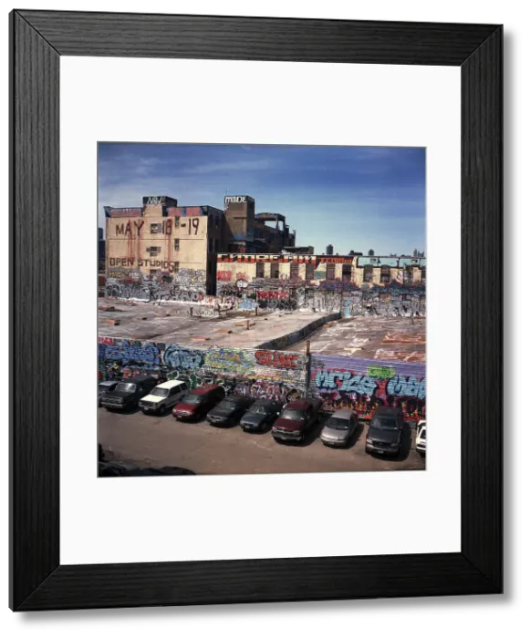 Framed Print : Graffiti and cars New York, USA Framed Print : Graffiti and cars New York, USA
