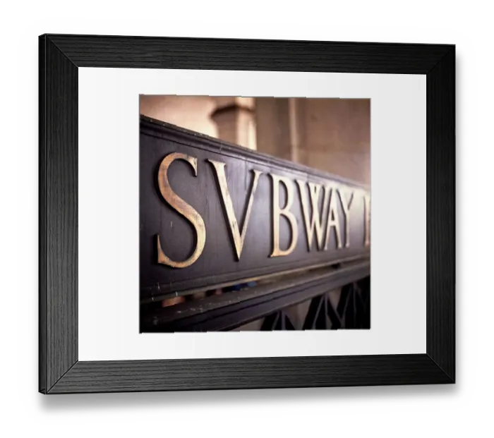 Framed Print : Subway sign, New York, USA Framed Print : Subway sign, New York, USA