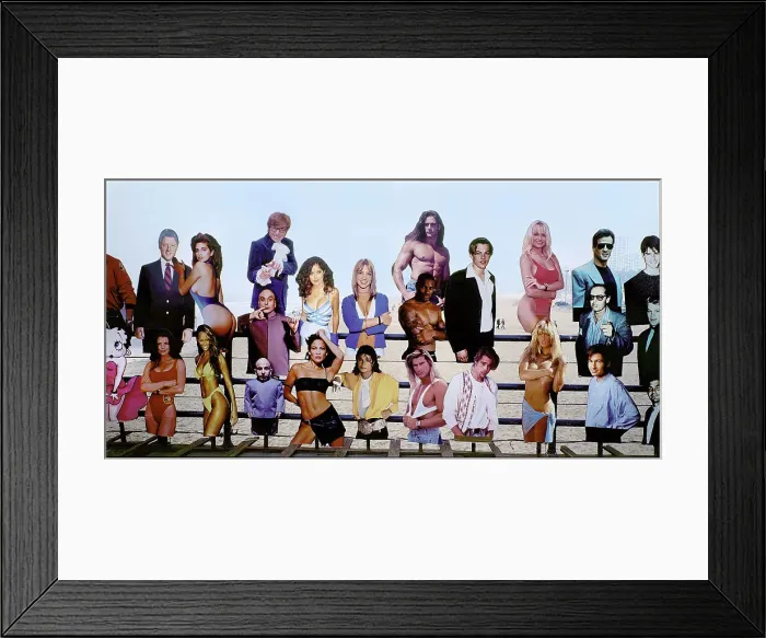 Framed Print : Cutouts of celebrities Santa Monica pier, USA Framed Print : Cutouts of celebrities Santa Monica pier, USA