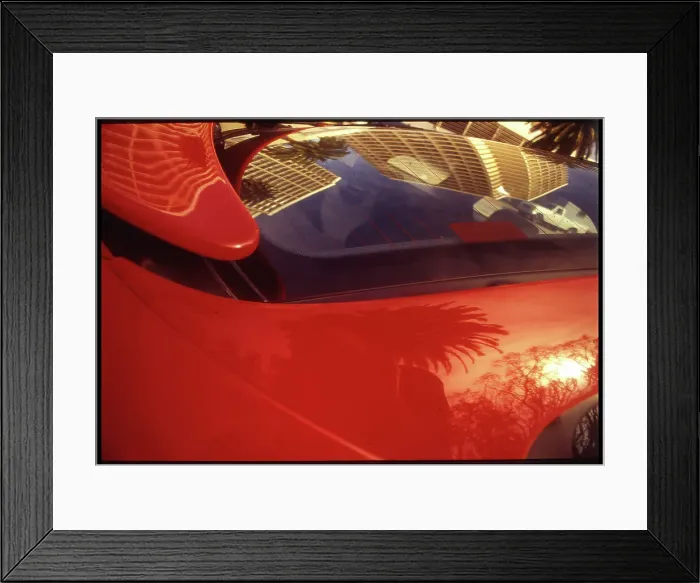 Framed Print : Reflections in car paintwork Santa Monica, California, USA Framed Print : Reflections in car paintwork Santa Monica, California, USA