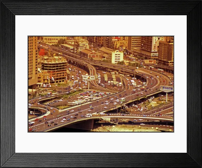 Framed Print : Traffic and highway intersection USA, USA Framed Print : Traffic and highway intersection USA, USA