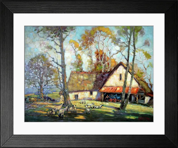 Framed Print : A Downland farm, Sussex Framed Print : A Downland farm, Sussex