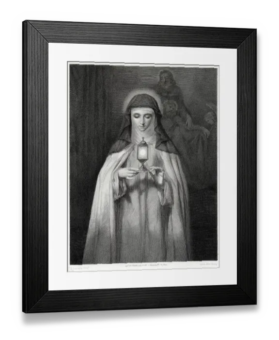 Framed Print : CLARE OF ASSISI (Clara) (1194? - 1253?), saint, follower of Francis (Francesco) di Assisi Framed Print : CLARE OF ASSISI (Clara) (1194? - 1253?), saint, follower of Francis (Francesco) di Assisi