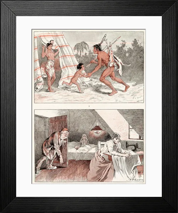 Framed Print : The Blessings of Civilisation Date: 1896 Framed Print : The Blessings of Civilisation Date: 1896