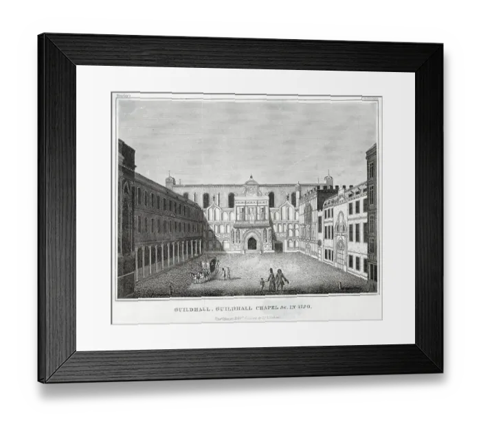 Framed Print : The Guildhall Chapel in 1720 Date: 1720 Framed Print : The Guildhall Chapel in 1720 Date: 1720