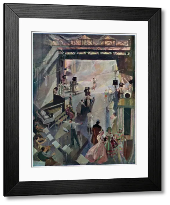Framed Print : Aerial view of an early TV studio at Alexandra Palace, North London. Date: 1938 Framed Print : Aerial view of an early TV studio at Alexandra Palace, North London. Date: 1938