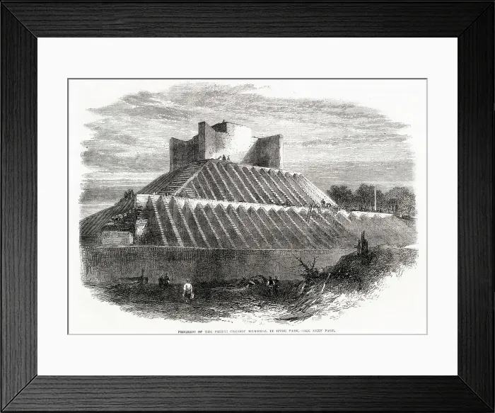 Framed Print : Construction of the Albert memorial. Date: 1865 Framed Print : Construction of the Albert memorial. Date: 1865