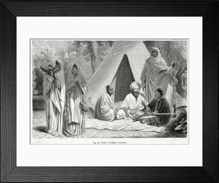 Framed Print : Nomadic Arabs. Date: 1872 Framed Print : Nomadic Arabs. Date: 1872