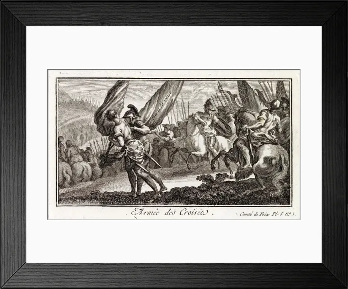 Framed Print : The comte de Foix takes part in the Eighth Crusade Date: circa 1280 Framed Print : The comte de Foix takes part in the Eighth Crusade Date: circa 1280