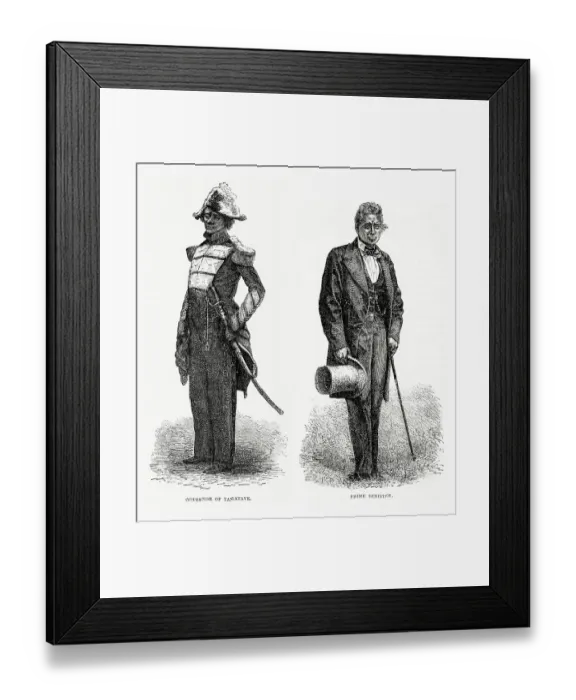 Framed Print : Two government officials of Madagascar; the Governor of Tamatave on the East coast, and the Prime Minister Framed Print : Two government officials of Madagascar; the Governor of Tamatave on the East coast, and the Prime Minister