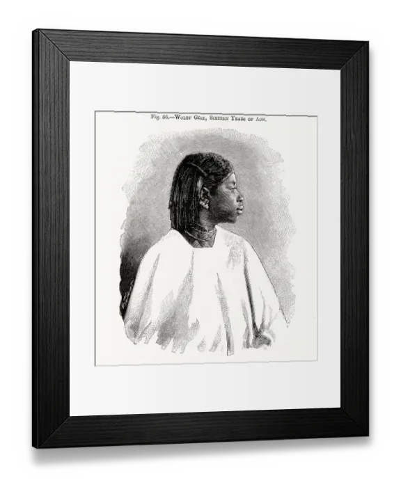 Framed Print : A sixteen year old girl of the Wolof peoples Framed Print : A sixteen year old girl of the Wolof peoples