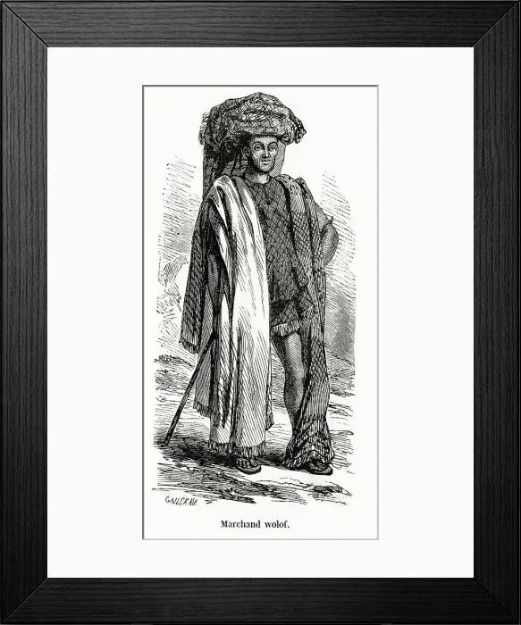 Framed Print : A merchant of the Wolof peoples Date: 1854 Framed Print : A merchant of the Wolof peoples Date: 1854