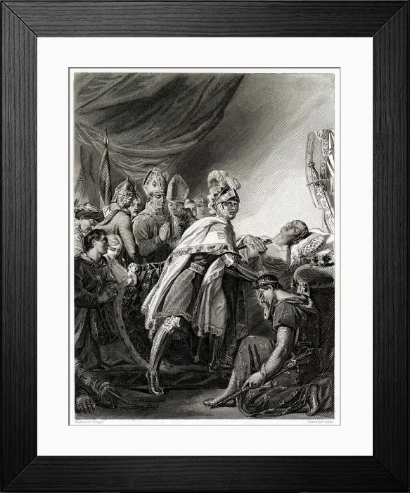 Framed Print : EIGHTH CRUSADE Louis IX dies of the plague, at Tunis Date: 1270 Framed Print : EIGHTH CRUSADE Louis IX dies of the plague, at Tunis Date: 1270