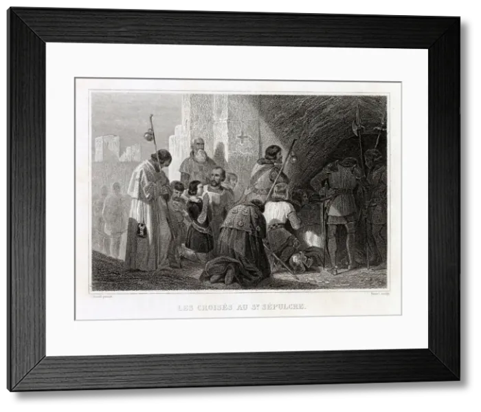 Framed Print : Crusaders at the Holy Sepulchre, Jerusalem. Date: 1099 Framed Print : Crusaders at the Holy Sepulchre, Jerusalem. Date: 1099