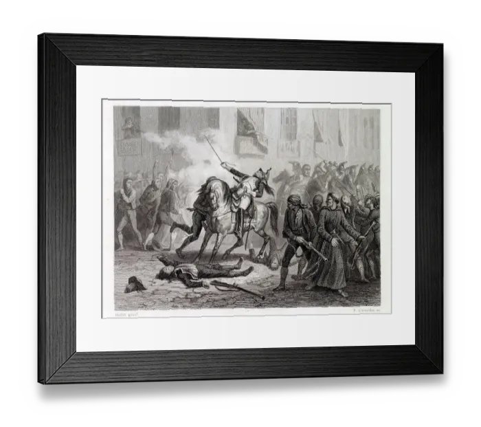 Framed Print : PENINSULA CAMPAIGN Madrilenos - the people of Madrid - resist the French invaders of the city Date: 2 May 1808