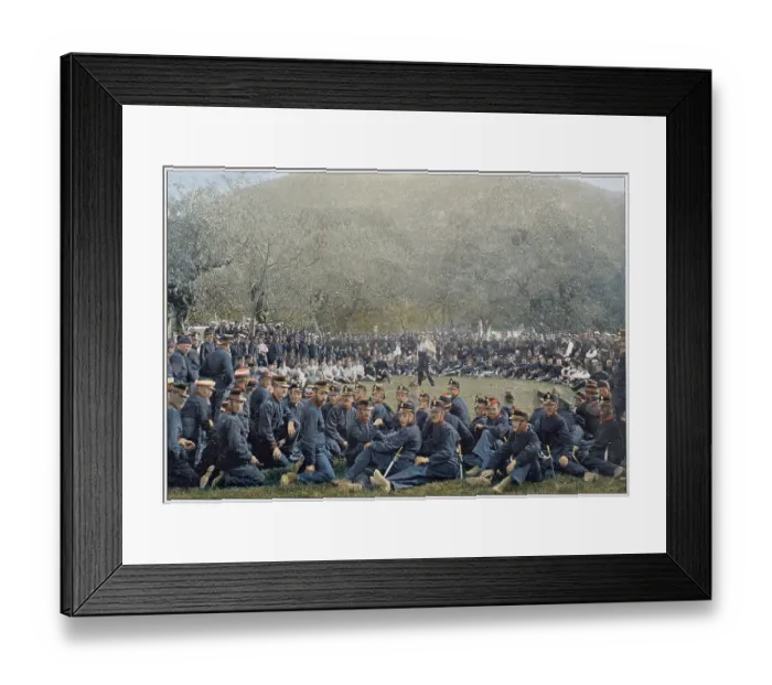 Framed Print : Annual Swiss Army Sports at Interlaken (every September) Date: 1890s Framed Print : Annual Swiss Army Sports at Interlaken (every September) Date: 1890s
