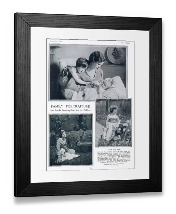 Framed Print : Mrs Ronald Armstrong-Jones and her children Framed Print : Mrs Ronald Armstrong-Jones and her children