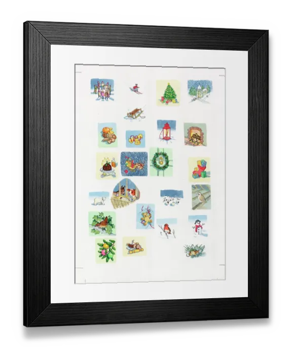 Framed Print : Advent Calendar - Inner by Ben Blathwayt - to match Image 10718558 (A snowy Farmyard Advent Calendar) Framed Print : Advent Calendar - Inner by Ben Blathwayt - to match Image 10718558 (A snowy Farmyard Advent Calendar)