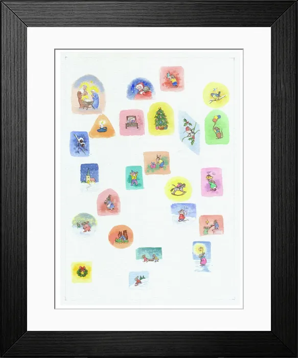 Framed Print : Animals with Xmas tree inner to match Image 10796770 Framed Print : Animals with Xmas tree inner to match Image 10796770