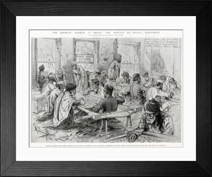 Framed Print : Imperial Durbar at Delhi, Impetus to Native Industries Framed Print : Imperial Durbar at Delhi, Impetus to Native Industries