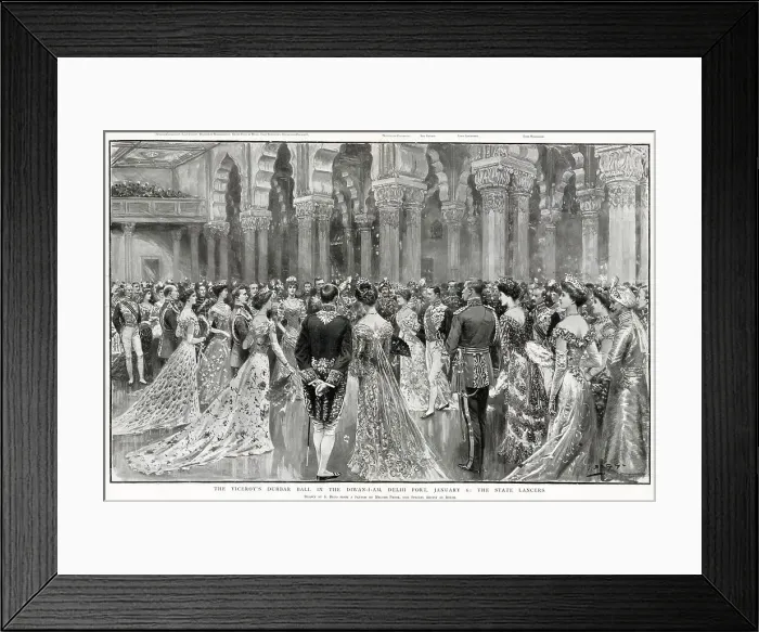 Framed Print : The Viceroy's Durbar Ball in Diwan-I-Am, Delhi Fort Framed Print : The Viceroy's Durbar Ball in Diwan-I-Am, Delhi Fort
