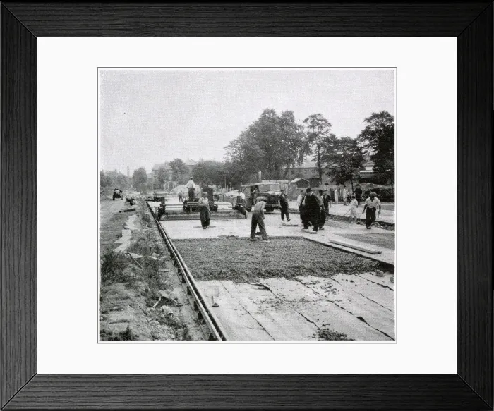 Framed Print : Cromwell Road Extension - Laying down the under-surface Framed Print : Cromwell Road Extension - Laying down the under-surface