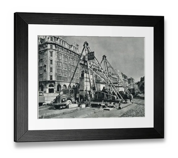 Framed Print : Road Improvement Schemes at Hyde Park, London Framed Print : Road Improvement Schemes at Hyde Park, London