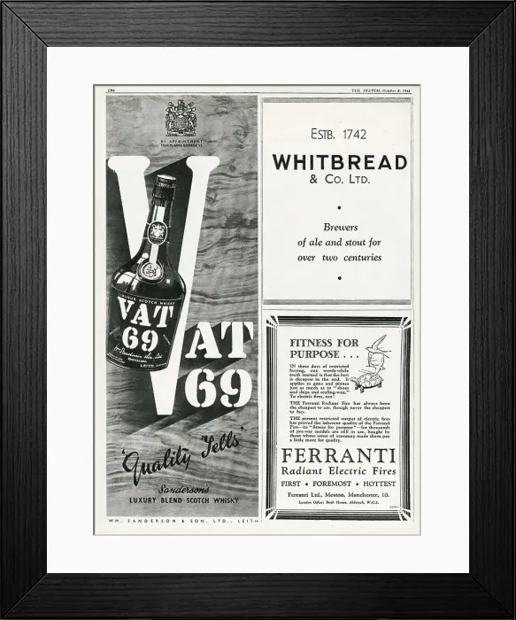 Framed Print : Back cover of The Sketch. Date: 1943 Framed Print : Back cover of The Sketch. Date: 1943