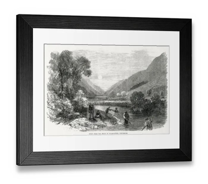 Framed Print : The Scottish Pearl Fishery - scene near the Braes of Balquhidder, Perthshire, Scotland. Date: 1864 Framed Print : The Scottish Pearl Fishery - scene near the Braes of Balquhidder, Perthshire, Scotland. Date: 1864